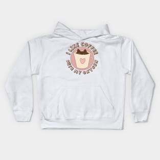 I like coffee with my oxygen cat Kids Hoodie